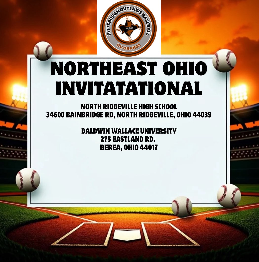 Outlaws (17u)  invade Ohio this weekend!