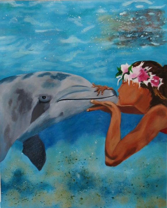 cathymaio's tweet photo. Art of the Day: "Hawaiian Kiss". Buy at: https://t.co/86bJqzvUwH https://t.co/eDSEkTDUtO