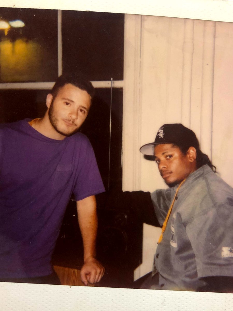 During his time at <a href="/TheSource/">The Source Magazine</a>, J-Mill built lasting relationships w/the legends of #HipHop. This Polaroid w/Eazy-E was taken at the Broadway office in the summer of ’94. Stay tuned for an upcoming auction of J-Mill's private collection.  Read more here: fineart.hiphop/viewArticle/4