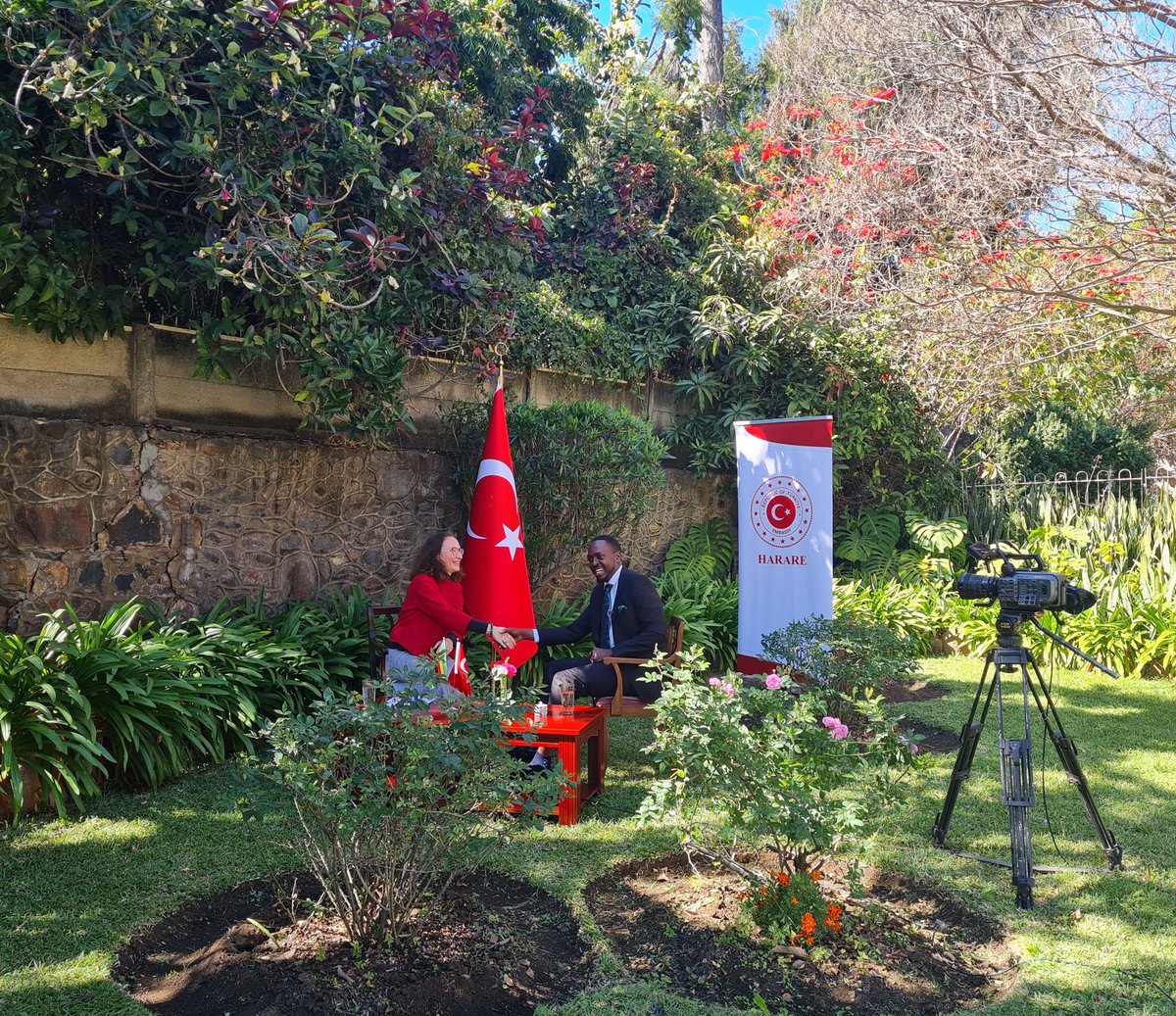 Türkiye in Zimbabwe (@tc_hararebe) on Twitter photo Ambassador <a href="/berna_kasnakli/">Berna Kasnaklı</a> gave an interview to <a href="/ZTNPrime/">ZTN</a>’s <a href="/EbenMabunda/">The Money$ Man 🇿🇼🇿🇦</a> on expanding 🇹🇷🇿🇼 trade and economic relations. The full interview will be aired tomorrow at 2 p.m. <a href="/MFATurkiye/">Turkish MFA</a> <a href="/MoFA_ZW/">Ministry of Foreign Affairs and Int Trade</a> Ambassador <a href="/berna_kasnakli/">Berna Kasnaklı</a> gave an interview to <a href="/ZTNPrime/">ZTN</a>’s <a href="/EbenMabunda/">The Money$ Man 🇿🇼🇿🇦</a> on expanding 🇹🇷🇿🇼 trade and economic relations. The full interview will be aired tomorrow at 2 p.m. <a href="/MFATurkiye/">Turkish MFA</a> <a href="/MoFA_ZW/">Ministry of Foreign Affairs and Int Trade</a>