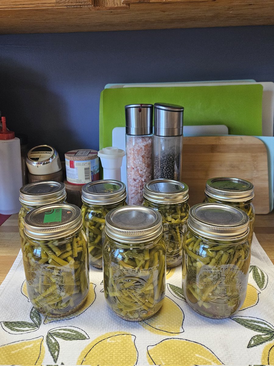 For last night's project after work we pickled our garlic scapes. Really looking forward to trying them being this is our first time making them
