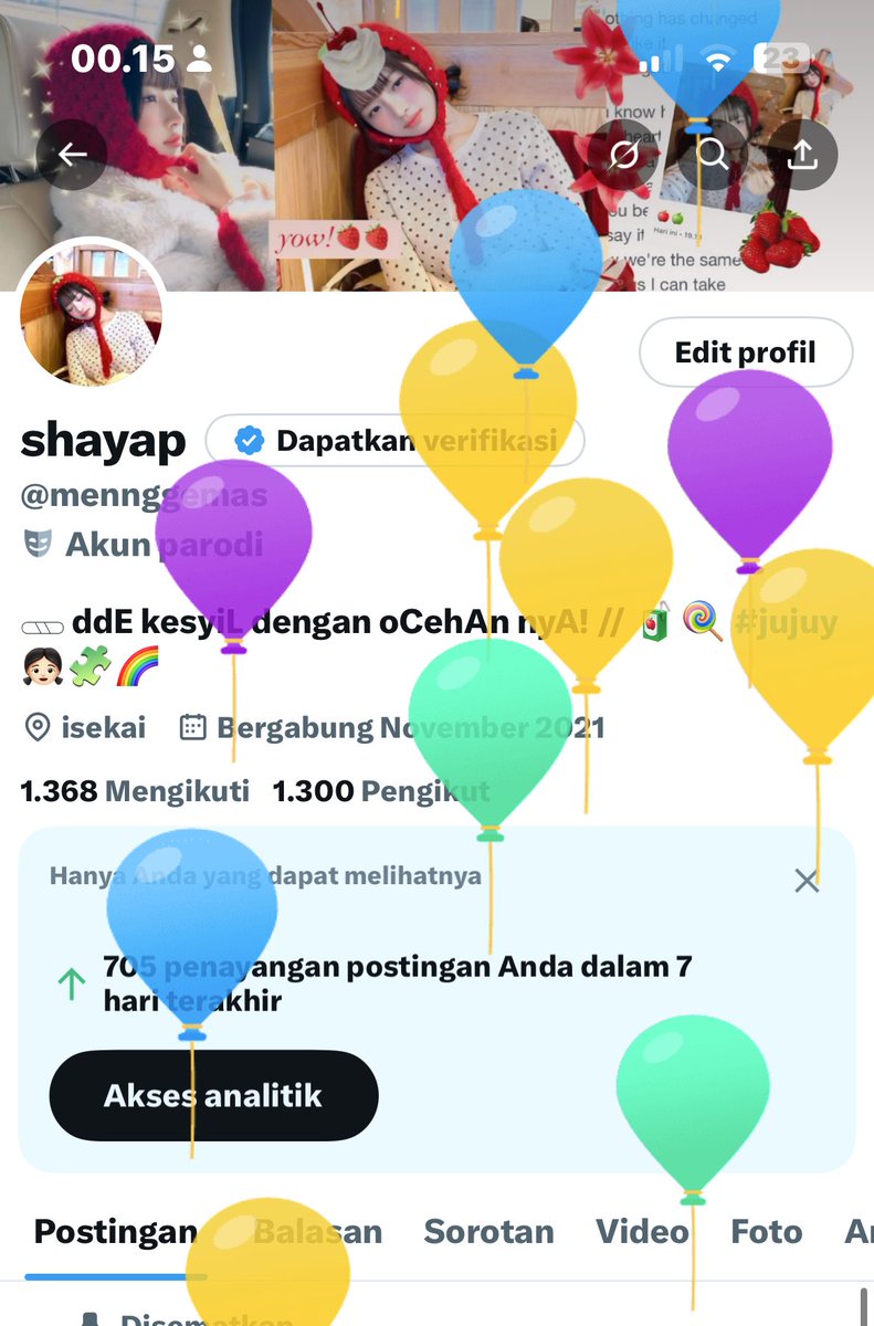 yank hari ini aku ultah…