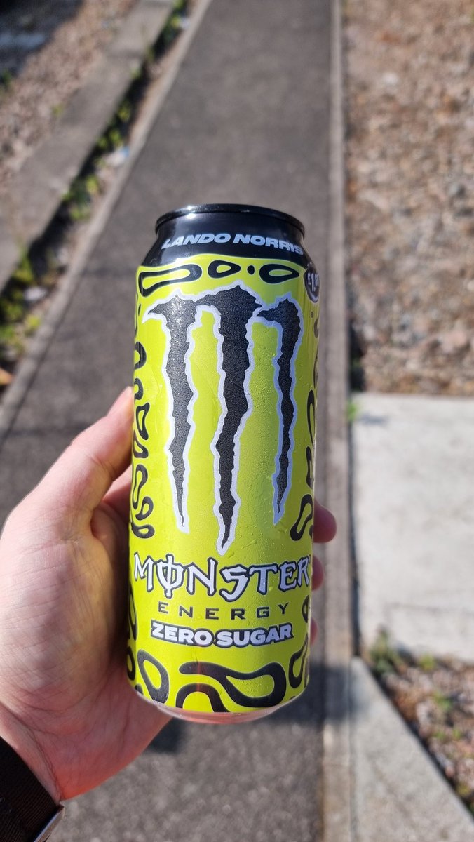 Hyperwhite675's tweet photo. Loving the new Lando Norris Monster flavour. It's especially great on such a hot day.

@LandoNorris @MonsterEnergy https://t.co/BPgvSruVzY