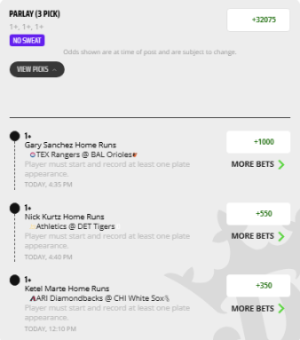 gneiffer07's tweet photo. If you've got your DK No Sweat bet lying around you could do worse than this absolute Banger right here.

Up over 70 units in the @ParlayScience discord. Use code “grant” for 25% off: https://t.co/UiQDyKy3Pa https://t.co/3njNhDoTii