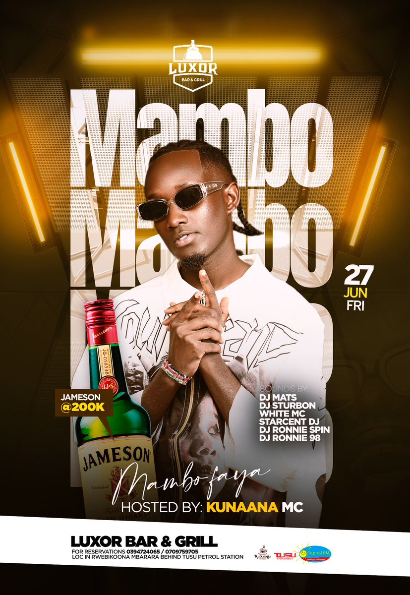 MamboFayaFridays back this Friday <a href="/LuxorBarMbra/">Luxor Bar & Grill</a> make I see yah deh fam