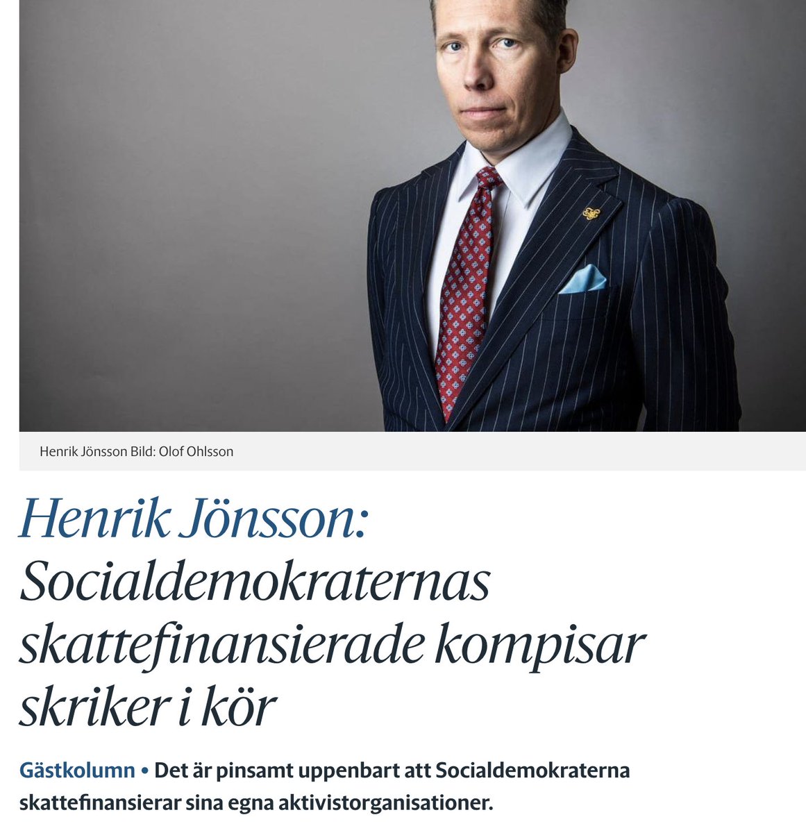 jonsson_henrik's tweet image. Det är pinsamt uppenbart att socialdemokraterna skattefinansierar sina egna aktivistorganisationer: gp.se/ledare/gastkol…