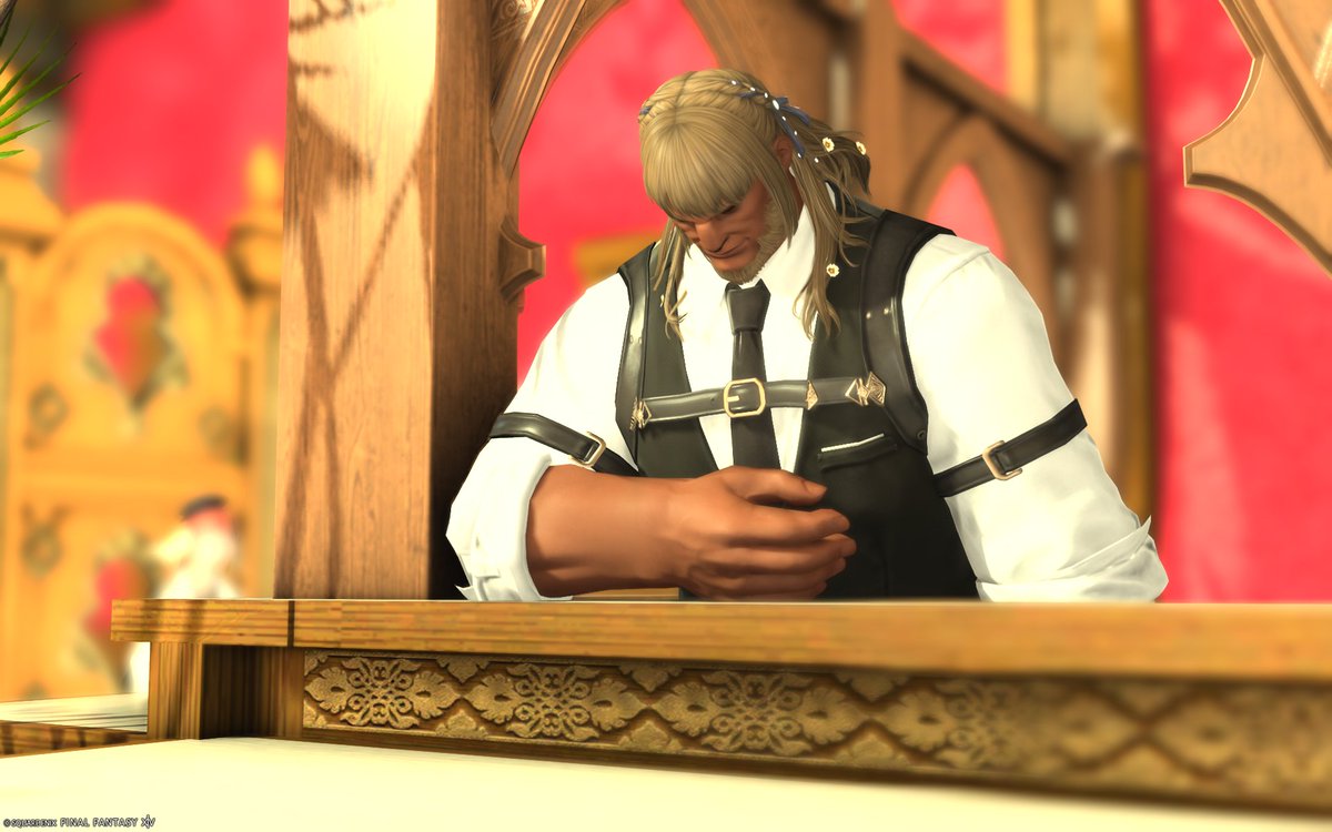 ff14monumomo's tweet image. 癒し処 あとモス(#Atomos)にいってきました。ここは雑談できるお店です。新規開店で &quot;本日の店主はルガ&quot;みたいなことがパーティ募集に書かれていました。日によって種族が変わるのかな? 全種族最大の種族さんは広い店内でも存在感があります。深夜前の種族トークは特に興味深かったです