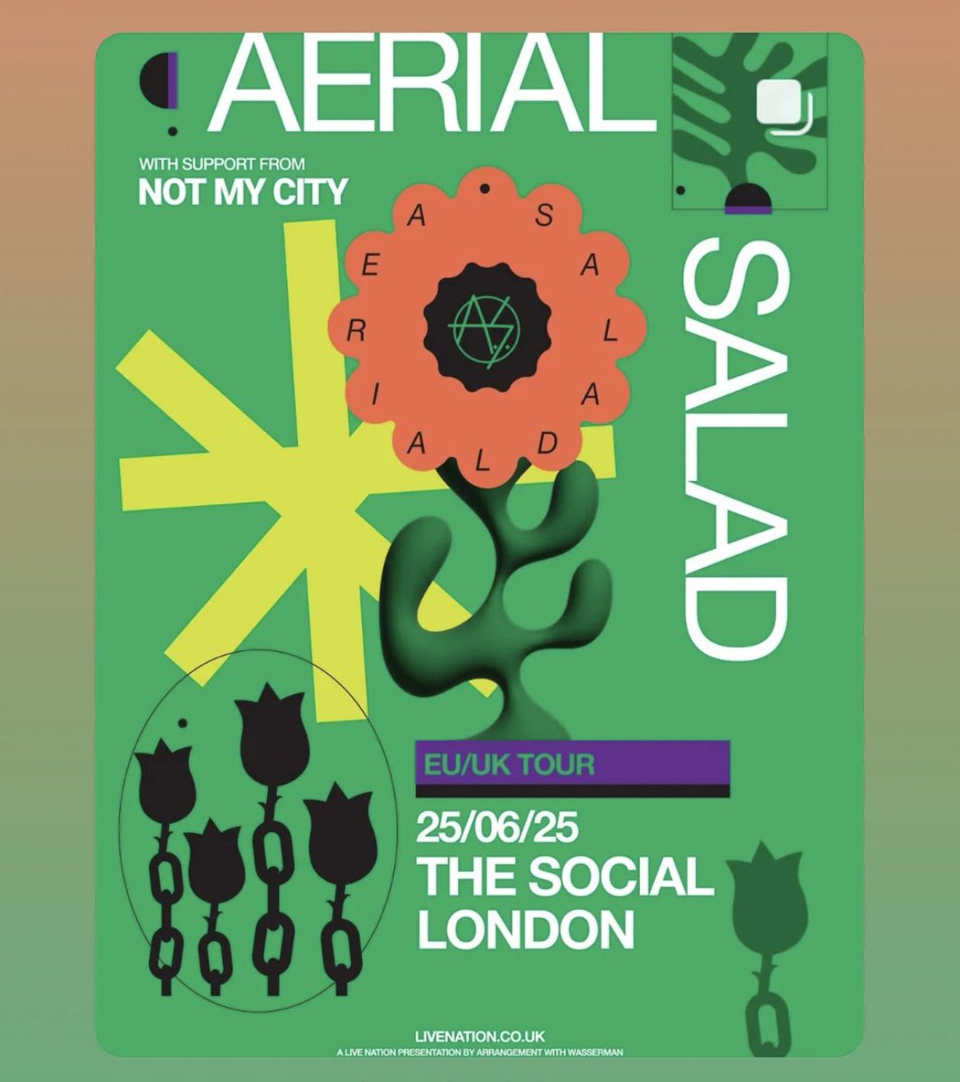 Off to The Social in London to see Manchester’s finest <a href="/AerialSalad/">Aerial Salad</a>. Let’s have it! #aerialsalad #thesocial #roidelherbe