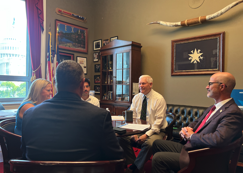 PeteSessions's tweet photo. Glad to have @TxDOT in my office this week, following last week's ribbon cutting ceremony for East Wilco Highway Segment 3 in Williamson County. Texas depends on strong and modern transportation infrastructure. That is why it is critical that Congress works with TxDOT on reauthorization priorities to improve surface transportation. I look forward to continued collaboration with TxDOT.