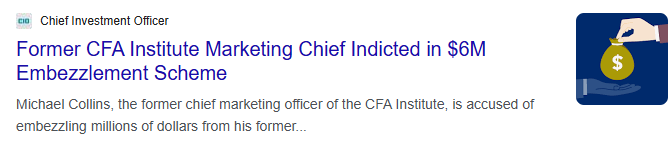 Martin Schmidt (free, free) (@martin__a__s) on Twitter photo Not all problems of DAOs are unique to DAOs. 
The honorable CFA Institute (as "tradfi" as it gets) is struggling to reach quorum, reaching out to members individually to pursuade them to vote.
Meanwhile, their marketing chief has raided the treasury.
Governance is hard... Not all problems of DAOs are unique to DAOs. 
The honorable CFA Institute (as "tradfi" as it gets) is struggling to reach quorum, reaching out to members individually to pursuade them to vote.
Meanwhile, their marketing chief has raided the treasury.
Governance is hard...
