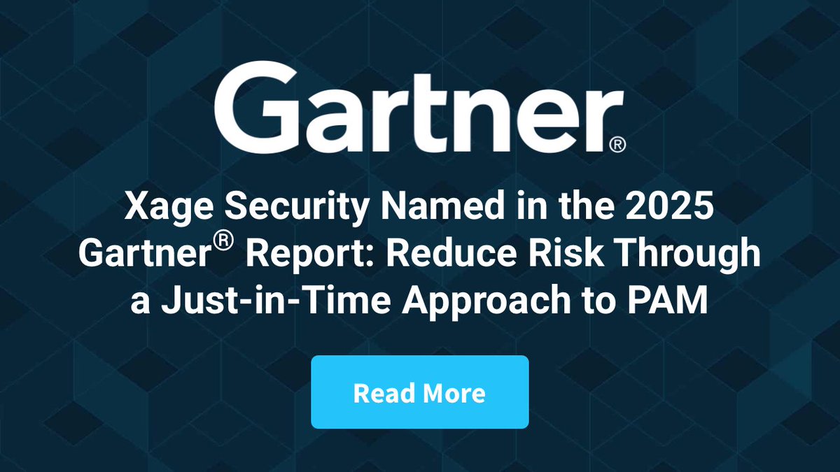 Xage Security has been recognized in the 2025 Gartner® Report: "Reduce Risk Through a Just-in-Time Approach to PAM."

Traditional Privileged Access Management (#PAM) methods aren’t enough for today's risks—especially across complex OT, IT, and cloud environments. That’s why