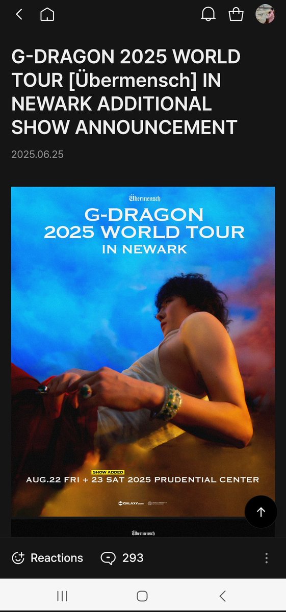 Oh waw🤩 #NEWARK just added another show! Anyone else interested in renting a membership?

#GDRAGON2025
#gdragon_übermensch
#GDWORLDTOURÜbermensch 
#GdragoninNEWARK