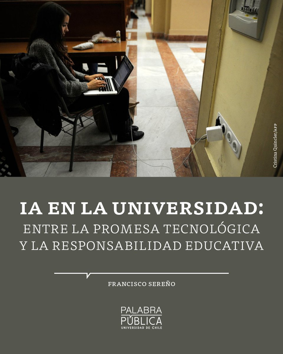 Palabra Pública (@palabrapublica_) on Twitter photo La IA no es neutra, ya que reproduce las visiones de mundo de sus creadores. Con su adopción en las aulas, ¿será la universidad un espacio crítico o repetirá lógicas algorítmicas? Ante esto, la <a href="/uchile/">Universidad de Chile</a> desarrolló la propuesta pedagógica DECIDE-AI. 👉 bit.ly/3THP8YO La IA no es neutra, ya que reproduce las visiones de mundo de sus creadores. Con su adopción en las aulas, ¿será la universidad un espacio crítico o repetirá lógicas algorítmicas? Ante esto, la <a href="/uchile/">Universidad de Chile</a> desarrolló la propuesta pedagógica DECIDE-AI. 👉 bit.ly/3THP8YO