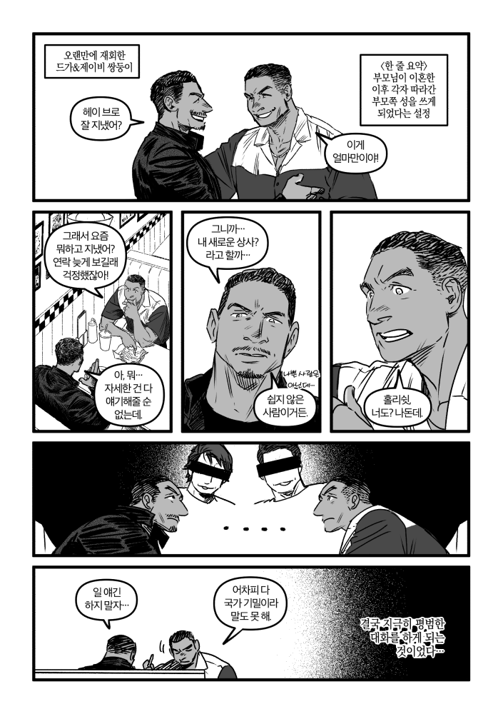 미임파의 드가와 탑건의 코요테가 형제라는 설정
소재는 풀업님께서 주셨습니다☺️