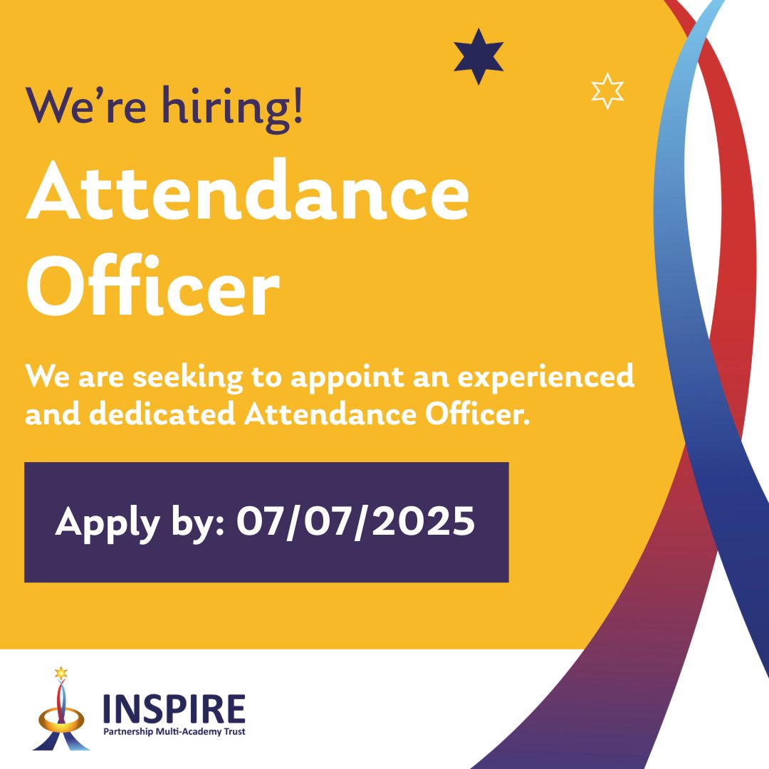 Inspire__MAT's tweet photo. We’re hiring! Find out more about the role and how to apply below.  

Find out more and apply: https://t.co/AcNvndRNTK

Application close date: 07/07/25 https://t.co/NBNv8H6RTI