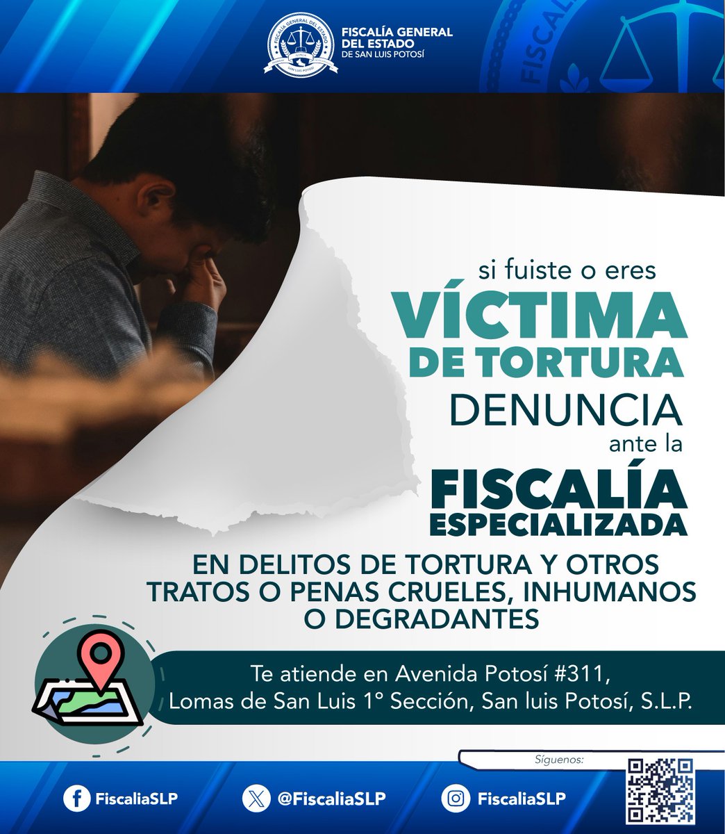 La tortura es un delito que deja consecuencias físicas, psicológicas y sociales para la víctima.
🚫 Cero tolerancia contra quienes vulneran la dignidad humana.
🚨📲Si has sido víctima o testigo de tortura, denuncia.