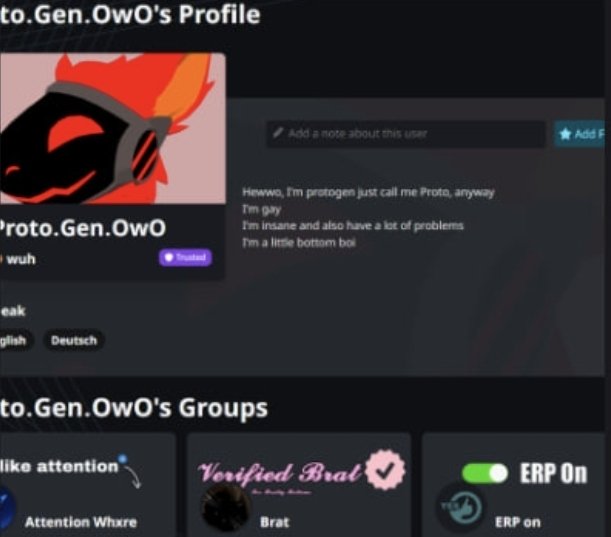 ADProblematic's tweet image. #26 - That.Proto.Gen.OwO

Typical protogen user who has made AD content as a minor and don't deserve to be trusted in 18+ spaces, plain and simple.
