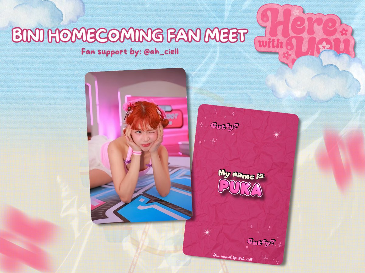#BINI HOMECOMING FAN MEET °❀⋆.ೃ࿔*:･
fan support by: <a href="/ah_ciell/">yves🐚✨</a>💖

❀ mbf <a href="/ah_ciell/">yves🐚✨</a> (will go priv on dday)
❀ 1:1 ratio (limited qty)
❀ time &amp; loc: tba

#BINI_HomeComingFanMeet