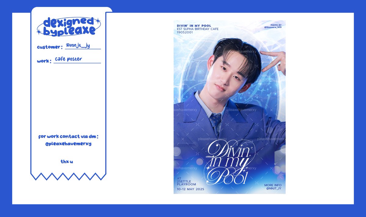 งานออกแบบช่วงที่ผ่านมาคับ🫶🏻🩵
━
꒰ #dexignedbypleaxe ꒱