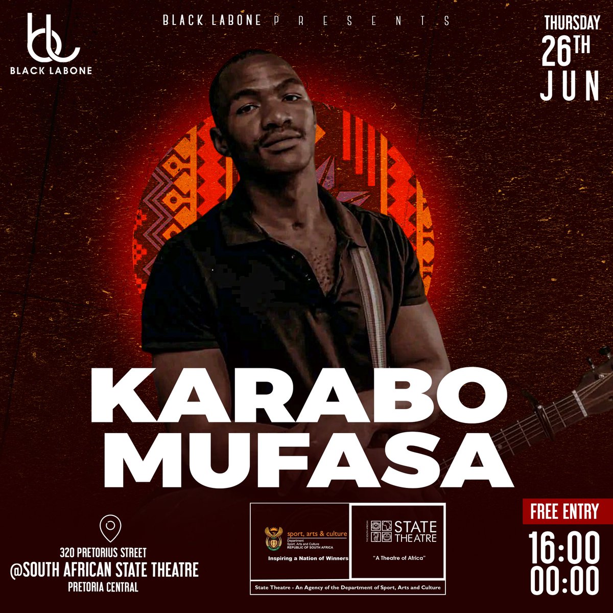 🎶 BLACK LABONE THIS THURSDAY 🎶
🔥 Karabo Mufasa
🔥 Ncebakazi Banzi
🔥 Mandifeze

🗓️ 27 June | ⏰ 19:00
📍 SAST Arena Stage | 🎟️ FREE

Real music. Real vibes. Don’t miss out.
#BlackLabone #LiveFromSAST #SAST #LiveMusicThursdays