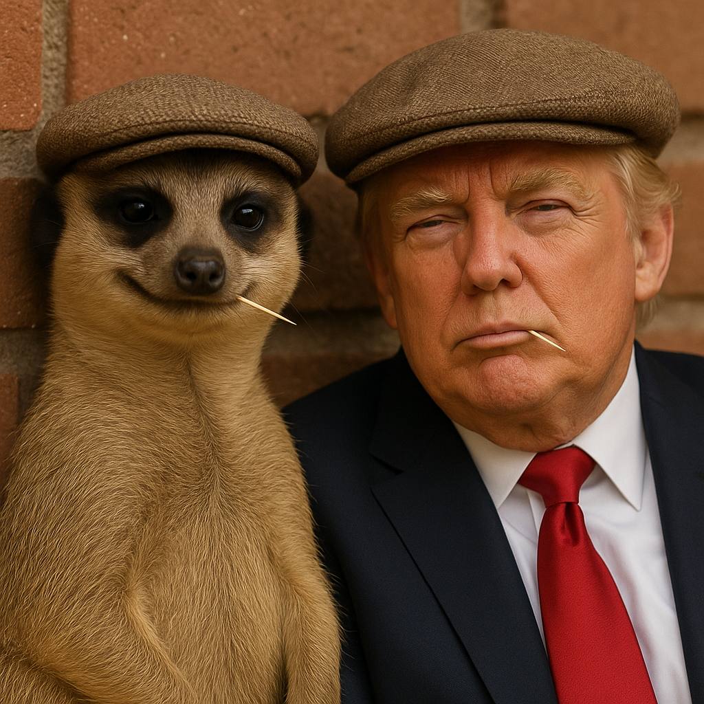 SwogeOnBonk_'s tweet photo. We’re in full control here! 

#Meerkat #Trump https://t.co/r17jj56Uow