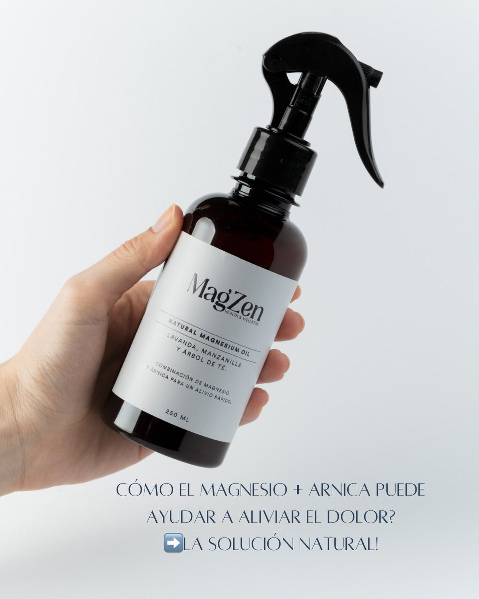 MagzenEc's tweet photo. ¿Dolor muscular, inflamación o tensión acumulada?
✨ MagZen combina magnesio puro y árnica natural para ayudarte a sentir alivio real desde la primera aplicación.

💧 Desinflama
💪 Relaja los músculos
⚡ Acelera la recuperación
🌿 100% natural y efectivo

No es solo un alivio momentáneo, es un ritual de bienestar.
Usa MagZen a diario y siente el cambio en tu cuerpo.

#MagZen #MagnesioTopico #ÁrnicaNatural #DolorMuscular #RecuperaciónNatural #AlivioNatural #Magnesio #BienestarDiario #RutinaDeAutocuidado
