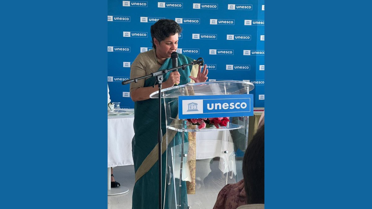 SLatUNESCO's tweet photo. Sri Lanka Celebrates Ceylon Tea Heritage at UNESCO’s International Tea Day 2025

#SriLanka showcased its world-renowned #CeylonTea brand at the International Tea Day held at the House of @UNESCO in Paris on Friday 20 June 2025.  This was Sri Lanka’s fourth consecutive year of participation at the event, with special emphasis placed this year on the rich heritage, sustainability, and premium quality of Ceylon tea, which is an integral part of the country’s identity.

The International Tea Day, organized by the UNESCO Community Association in collaboration with the Franco-Chinese Cultural and Artistic Exchange Centre, with the Permanent Delegations of Azerbaijan, Uzbekistan, Kazakhstan, Indonesia, Kenya, Sri Lanka, Vietnam, Mongolia, China, Sri Lanka, and several others featuring their distinctive teas as well tea drinking culture. Delegates of UNESCO, tea producers, experts and enthusiasts participated in the event highlighting the cultural ties, health benefits and the economic potential of tea.

The event was graced by the presence of the Ambassadors and Permanent Delegates to UNESCO and the Deputy Director-General of UNESCO Xing Qu.  The Deputy Director-General underscored the cultural significance of tea as a shared human legacy and a promoter of sustainable development.

Speaking on the occasion, the Ambassador and Permanent Delegate of Sri Lanka to UNESCO Manisha Gunasekera welcomed the opportunity to showcase the renowned Ceylon tea brand once again at UNESCO, along with other countries. She highlighted the cultural synergies connecting peoples across countries and regions through the art and aesthetic of tea drinking which is in effect a lifestyle.  She also referred to new trends in the sustainable production of teas in Sri Lanka, as well as the potential for Intangible Cultural Heritage of Ceylon Tea.

The Sri Lanka stand featured premium Sri Lankan tea brands including #BasilurTea, renowned for its exquisite blends and innovative presentation. This premium display highlighted the continuing evolution of Ceylon Tea in global markets, balancing tradition with quality and sustainability. The stand attracted strong attention from UNESCO delegates and tea lovers, who had the opportunity to savour the many distinctive flavours of Ceylon tea.

A videos presentation at the Sri Lanka stand took the visitors on a captivating journey through Sri Lanka’s picturesque tea estates and tea trails. It showcased the process of tea cultivation and the artful techniques involved in tea preparation.

@ManiGunasekera @SLinFrance @SLTeaBoard @basilur_global