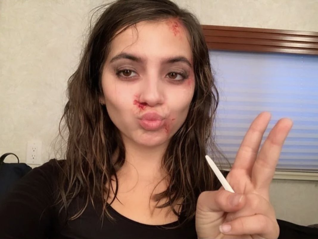isabela merced covered in blood