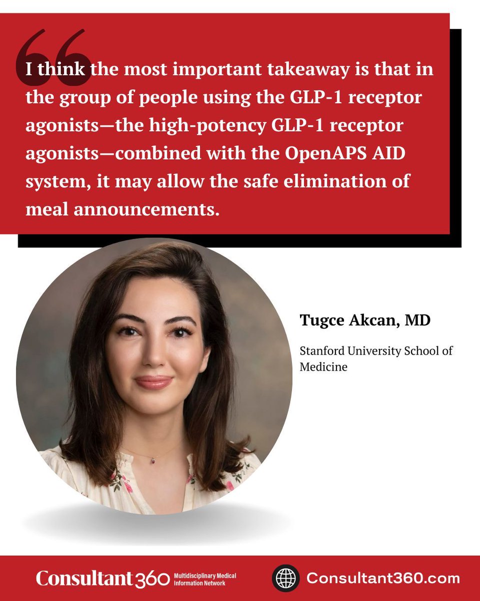 Consultant360's tweet image. Can high-potency #GLP1 receptor agonists like semaglutide &amp;amp; tirzepatide, when paired with the #OpenAPS algorithm, eliminate the need for meal announcements in type 1 diabetes?

👉 Read more: tinyurl.com/4phpj3m7 
#Type1Diabetes #DiabetesTech #Endocrinology #DiabetesResearch
