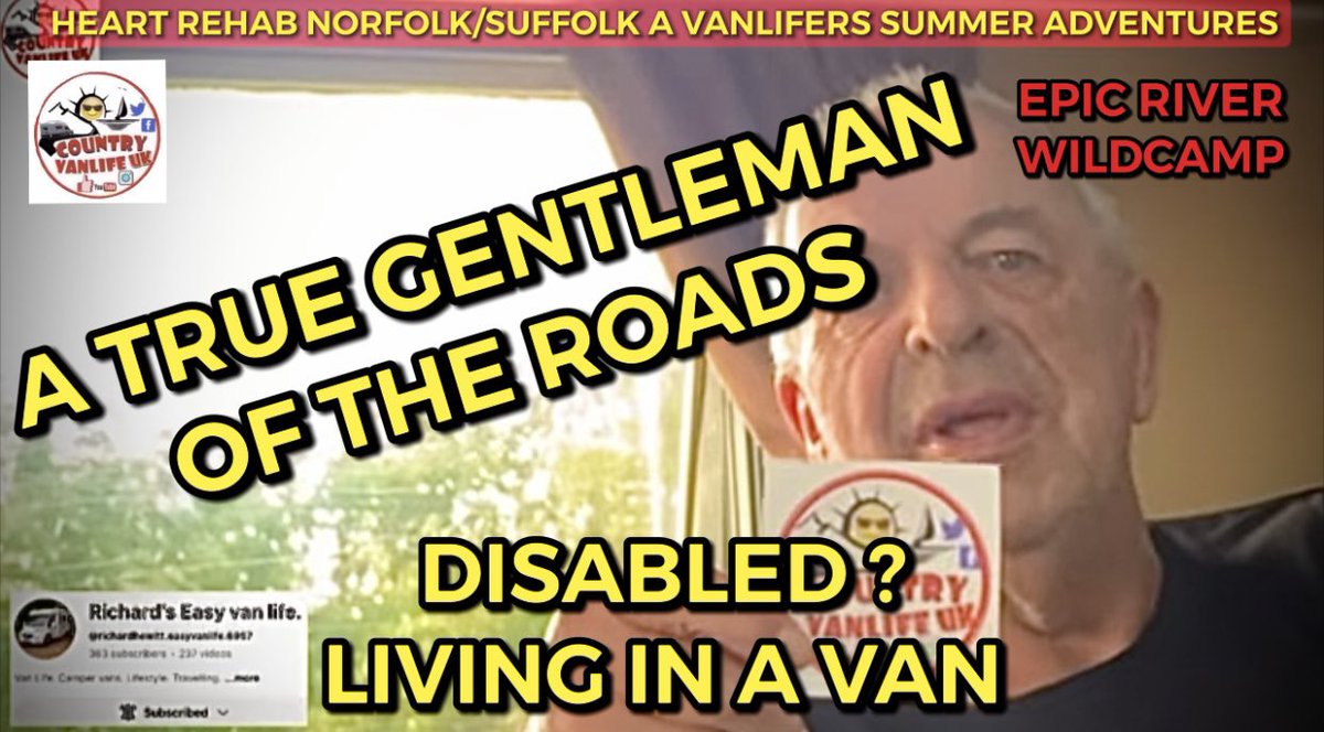 Can you Live Vanlife if your Disabled ?? I meet lovely Richard Proving YOU CAN 🚐👊👊 HERE youtu.be/y3i7fZu2kDg?si…