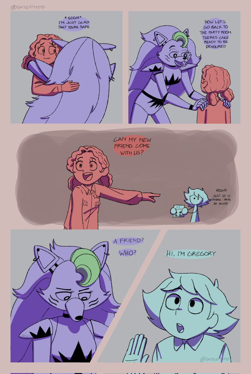 ShyestMind's tweet photo. Cassie's Special Day p25

#FNAF #fnafsecuritybreach #fnafruin https://t.co/GCOOM04nqE