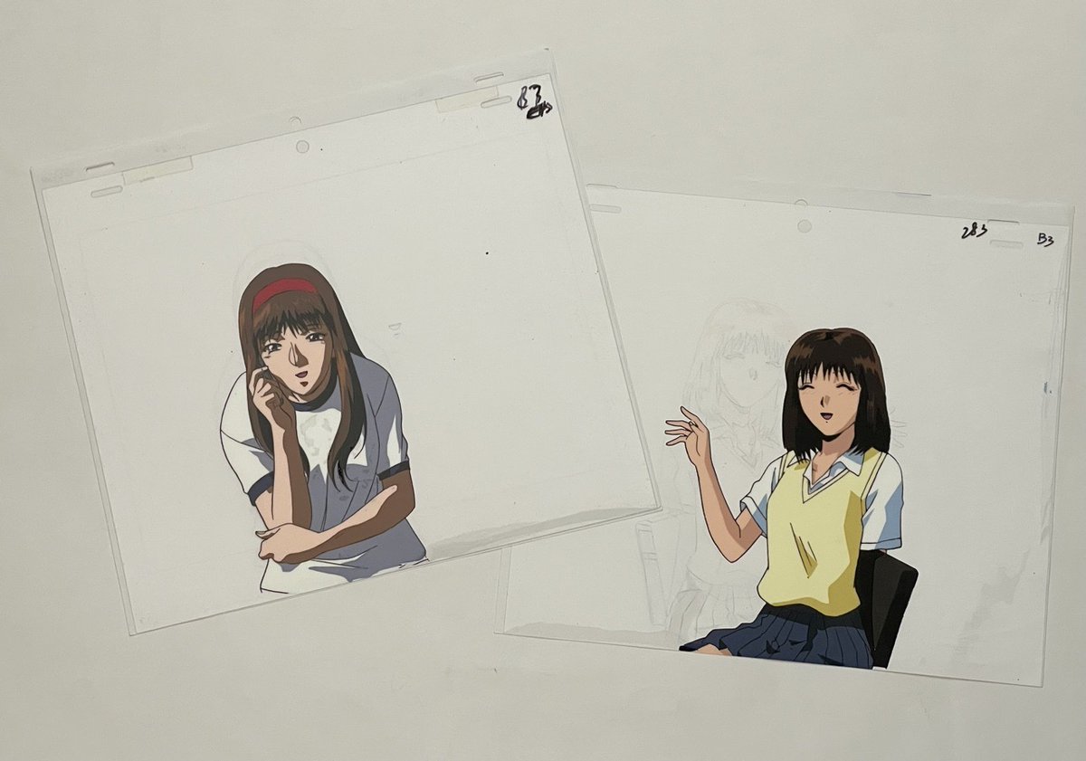 From Great Teacher Onizuka (1999) — this original anime cel set features Tomoko and Nanako, two fan favorites from the series based on Tohru Fujisawa’s award-winning manga.

Each cel is one-of-a-kind, used in the actual production by Studio Pierrot, and comes with its matching