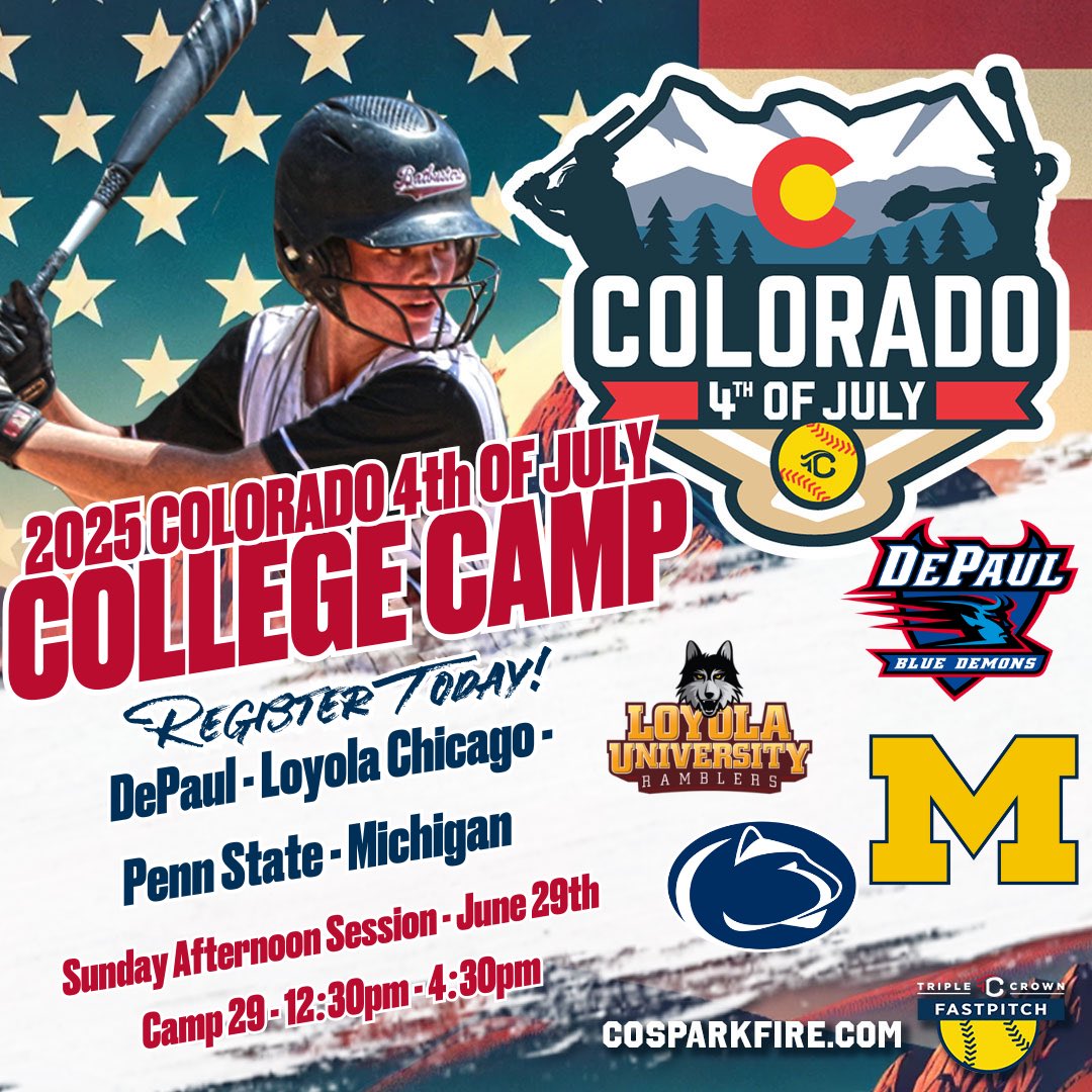 Looking forward to working with talented athletes in Colorado. A few spots are still available. Come join DePaul, Loyola, Michigan, and Penn State for a great camp!
