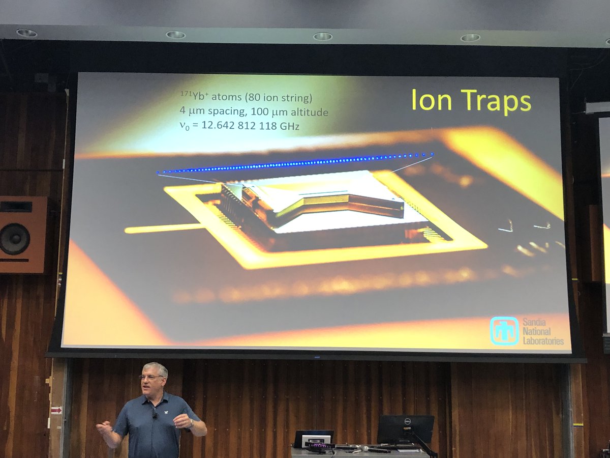 nicoleyh11's tweet image. Chris Monroe on trapped ions for quantum computing, at the Conference on Coherence and Quantum Science: “Don’t ask me how you trap them. There’s a lot of black magic.” @UofR @IonQ_Inc @DukeU