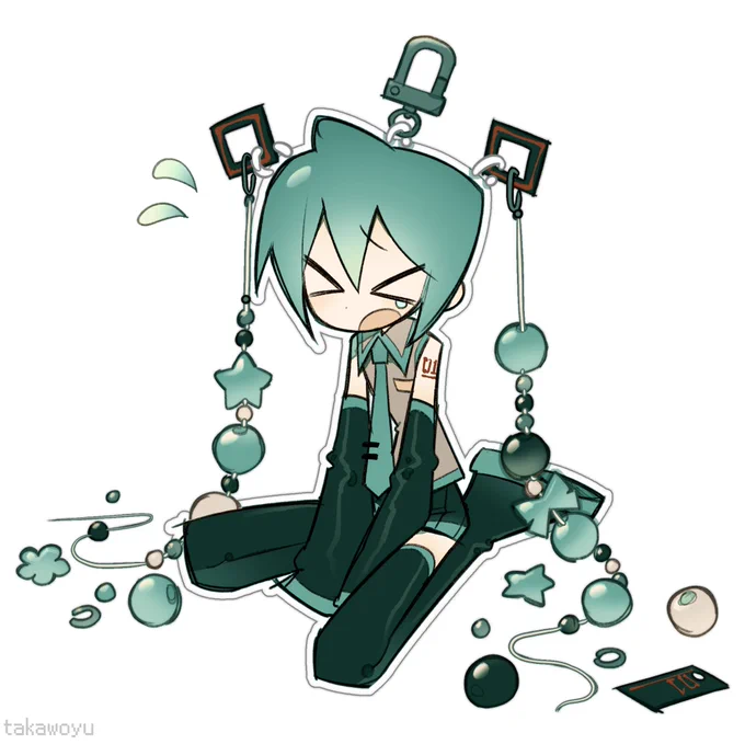 some broke her twintails... #hatsunemiku #初音ミク