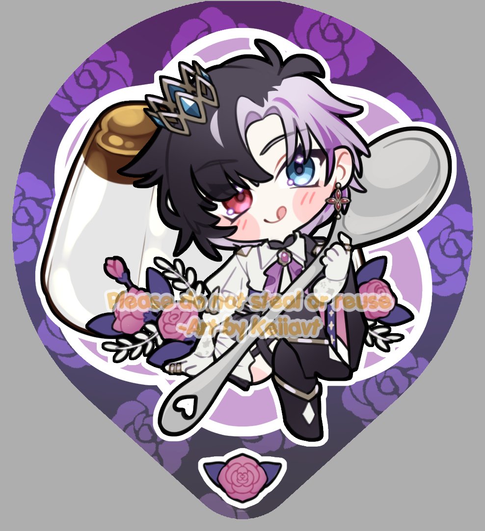 KeiiaVT's tweet image. Next up on the chibi pudding train, we have the beautiful Rin Penrose! #VeXpo2025 #inkpaintrose