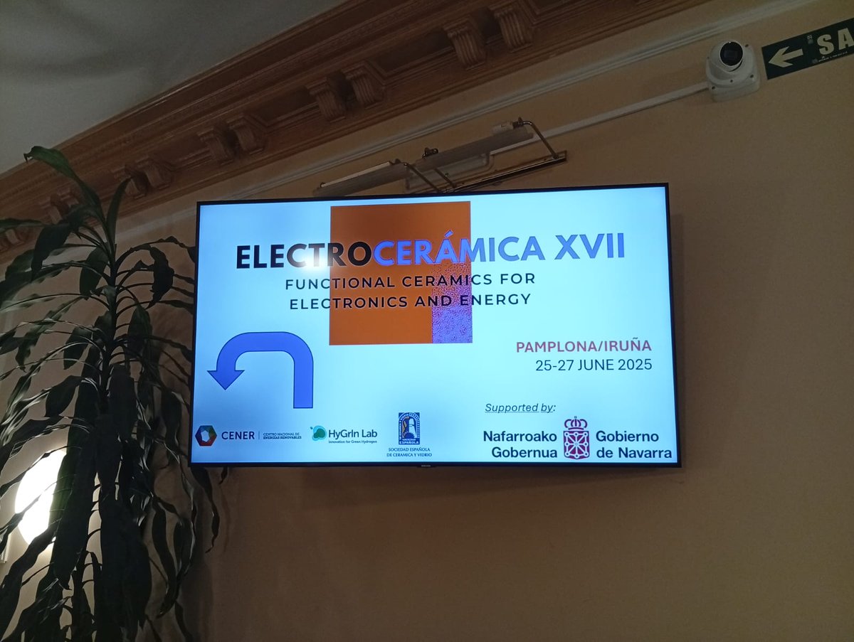 Hoy ha dado comienzo la XVII edición de Electrocerámica, el congreso sobre Cerámicas Funcionales para aplicaciones en Electrónica y Energía que este año se celebra en Pamplona del 25 al 27 de junio. Organizado por <a href="/SocEspCeramVidr/">Sociedad Española de Cerámica y Vidrio (SECV)</a> y <a href="/CENER_Energia/">CENER_Energía</a> y patrocinado por el <a href="/gob_na/">Gobierno de Navarra</a>