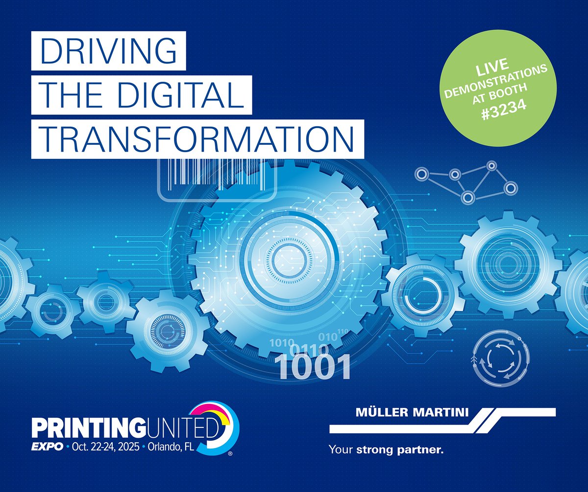 🚀 Excited for PRINTING United Expo 2025 in Orlando, Oct. 22-24! Visit Muller Martini at Booth #3234.

🎟️ Get your FREE pass with code 865202: bit.ly/3ZJAx2J 

Don’t miss out—see the future of print finishing!

#printingunitedexpo #mullermartini