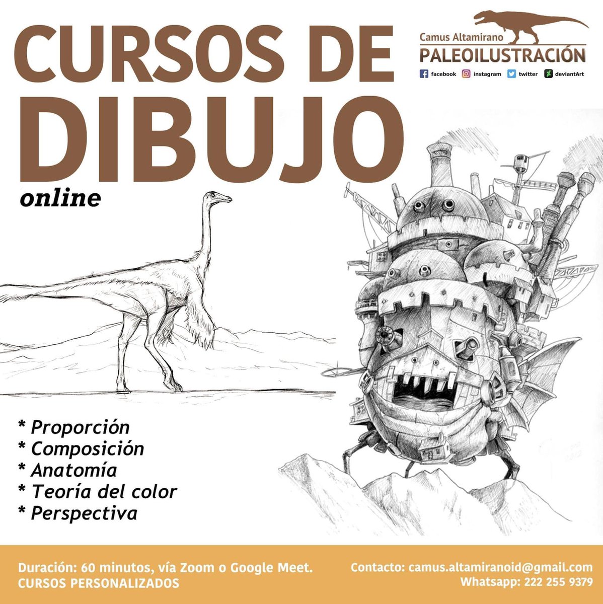 Tienes algún problema con tus dibujos o ilustraciones? Sientes que cierto aspecto podria mejorar? Yo te puedo dar una mano con clases de dibujo personalizadas en línea, para cualquier nivel. 

Si quieres saber costos y duración, mándame un mensaje o correo que aparece en el flyer