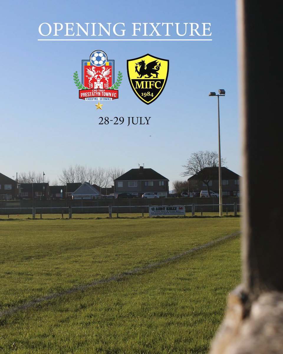 Hello again <a href="/MynyddIsaFC/">Mynydd Isa FC</a> 👋

We’ll be starting our league campaign at home to Mynydd Isa!

Game to be played 28th- 29th July