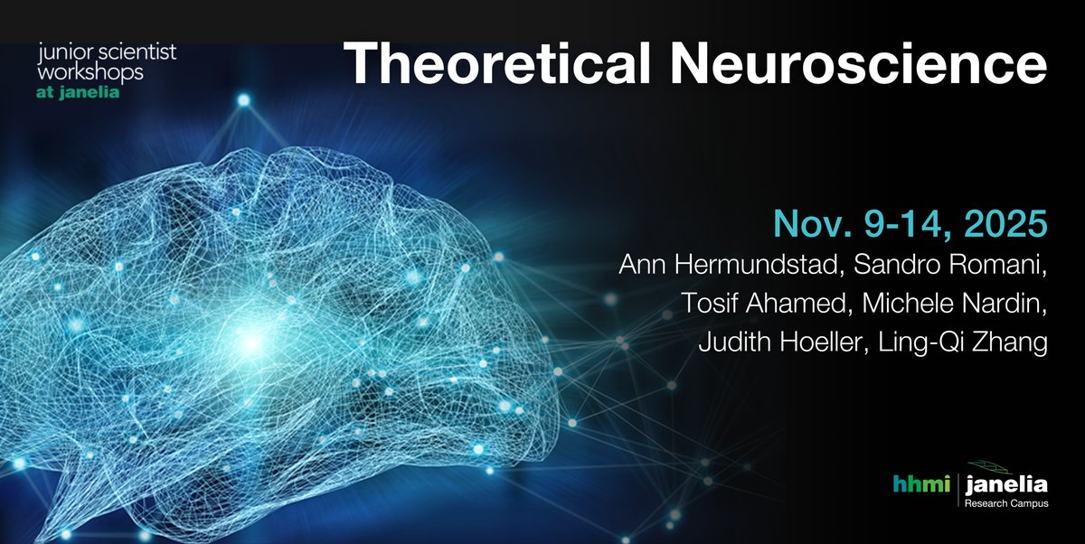 HHMINEWS's tweet image. Attention students and postdocs in #theoreticalneuroscience! 📢
Applications are now open for @janeliaconf's "by the students, for the students" #neurotheory workshop, which will take place November 9 - 14, 2025.
🔍 Participants will:
• Present 20-minute research talks
•…