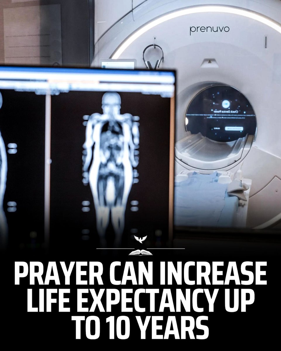 Bibilogram's tweet image. Prayer isn’t just spiritual — it’s biological.
Harvard &amp;amp; Duke studies say it can add up to 10 years to your life.
It rewires your brain, lowers stress, boosts immunity &amp;amp; strengthens your soul.
Faith heals — science is just catching up. 🙏
#faithandscience #bibilogram #Trump