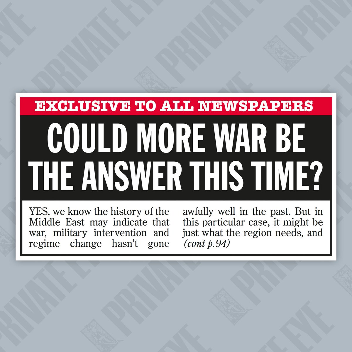 PrivateEyeNews's tweet photo. As ever with Trump, looking too deeply for a strategic explanation of his actions is a mistake, writes ‘Lady Liberty’ in the new Private Eye, out today.

Trump has always chafed against the reality of containing Iran because he associates it with Barack Obama’s nuclear deal, from which he withdrew in 2018. (That deal included inspection access to Iranian enrichment sites.)

Second, although Trump bridled at being called a TACO over his tariff threats (because “Trump always chickens out”), a better nickname would be TABB: Trump always backs Bibi. He finds Benjamin Netanyahu’s combination of recklessness and iron-clad certainty irresistible.

Full story in the mag.