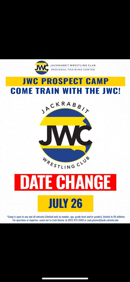 JackrabbitWC's tweet image. 🚨🚨
The JWC Prospect Camp date has been updated. We hope that you are able to train with us on July 26th #GetJacked
🔗 in bio