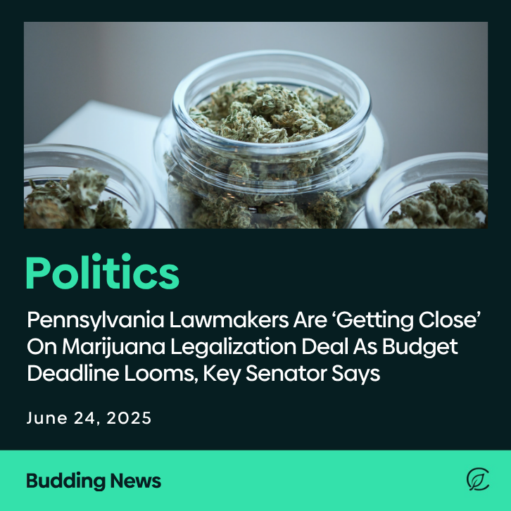 curaleafpa's tweet image. Pennsylvania Lawmakers Are ‘Getting Close’ On Marijuana Legalization Deal As Budget Deadline Looms, Key Senator Says

Read more: bit.ly/3ZQzxtD