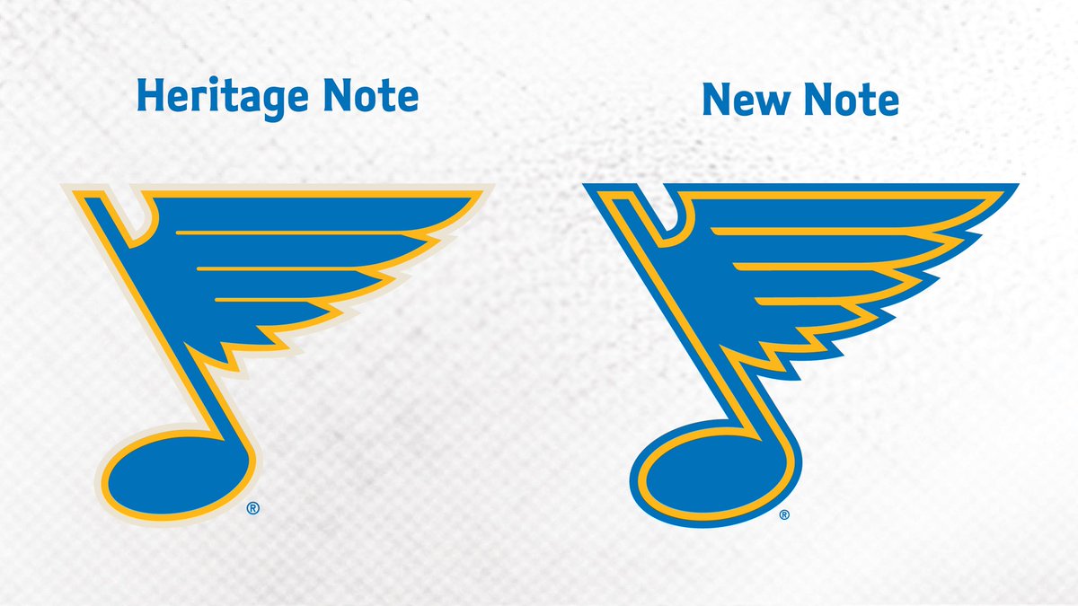 More from the NHL!
St. Louis Blues are also reverting to a former version of their logo. Although modernized.

The Blue Note is still there of course but in only two tones (hehe) now. Blue and yellow. Love it myself! How do you like it?
