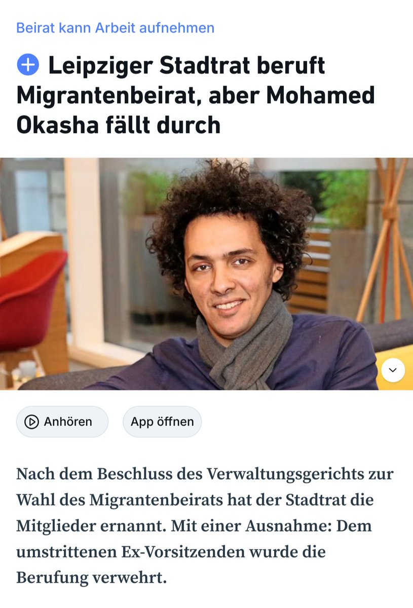 Ich konnte meine Stimme heute nicht für Mohamed abgeben, das hätte ich aber. Ich hab kein Verständnis dafür, dass eine knappe Mehrheit des Stadtrates die demokratische Wahl seiner Person bei der Migrant*innenbeiratswahl ignoriert und damit eine kritische Stimme ausschließt.