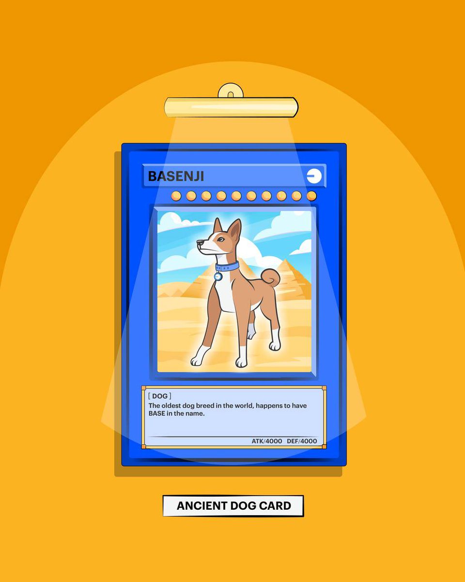 <a href="/jessepollak/">jesse.base.eth</a> <a href="/Uniswap/">Uniswap Labs 🦄</a> Time to pick up the Ancient Dog Card 🫡

oldest + based tbh