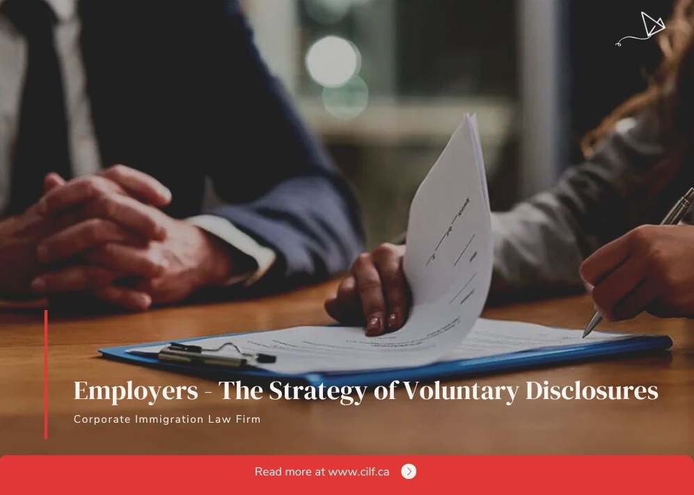🚨 New Article: The Strategy of Voluntary Disclosures

Voluntary disclosures can significantly reduce the penalties an employer may face if found non-compliant by IRCC or ESDC. But timing and approach are everything.

📖 Read more: cilf.ca/2025/06/25/vol…