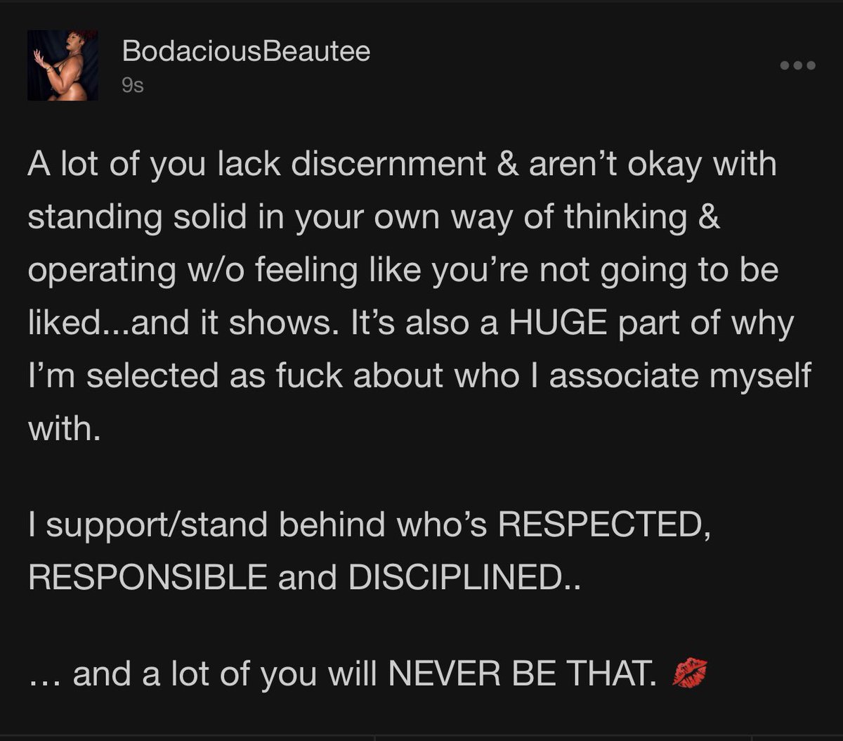 LITERALLY just posted on my Fet page about discernment. 🤌🏾